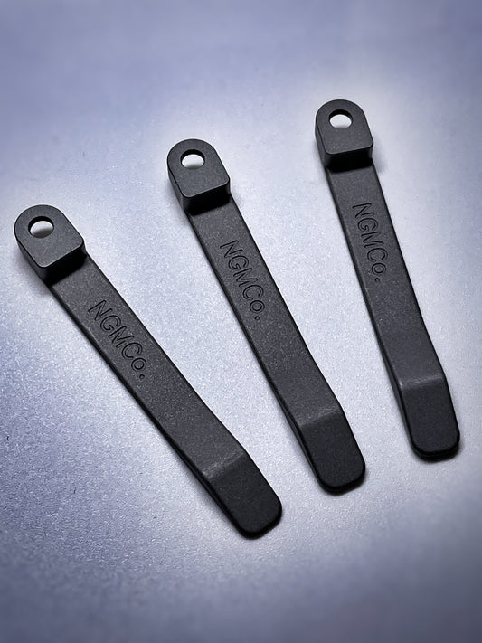 CRK Pocket clip Blasted & Basket Tumbled